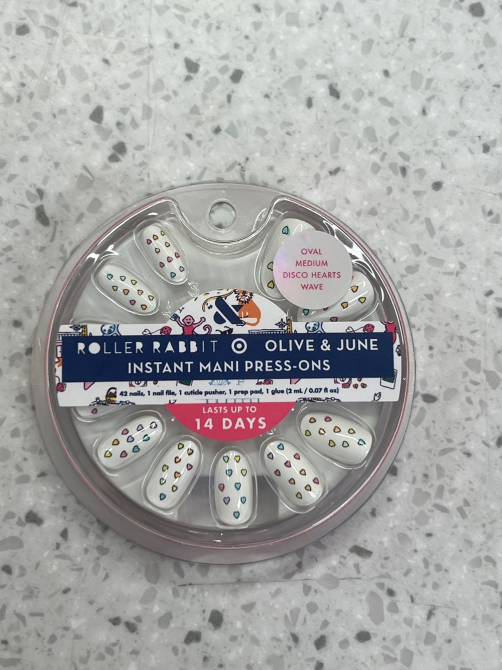 Roller Rabbit X Target Olive & June heart print nail set. NWT